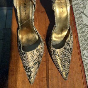 Snake print heels